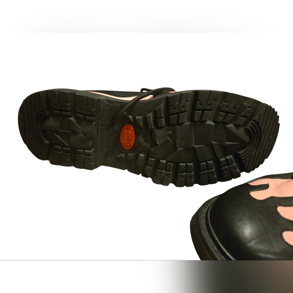 Joe's Garb George Esquivel black and pink flame greaser shoes. - Picture 3 of 4